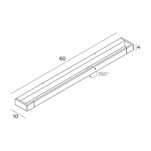 Kontrollera Vägglampa Max Light FLINK W0309 svart 60 cm IP44 LED