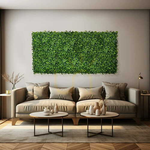 Kontrollera Green Designers Barwinek UV konstgjord växtmatta, grön, 50 × 50 cm