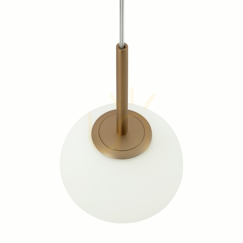 Kontrollera Maytoni Basic form MOD321PL-01G1 pendellampa, guldfärgad, vitt glas Ø15 cm, E14