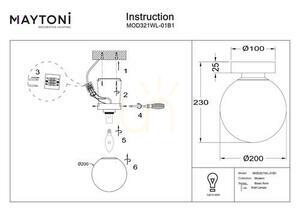 BASIC FORM vägglampa MOD321WL-01B1 Maytoni small 2