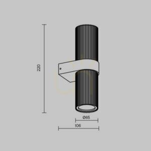 DYNAMICS vägglampa MOD326WL-02B Maytoni small 8