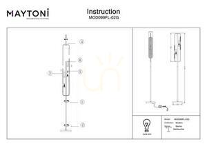MARMO golvlampa MOD099FL-02G Maytoni small 5