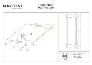ROTTA MOD413WL-L6B3K vägglampa Maytoni small 6