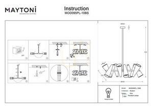 GIRO taklampa MOD095PL-10BS Maytoni small 4