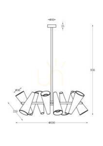 GIRO taklampa MOD095PL-10BS Maytoni small 5