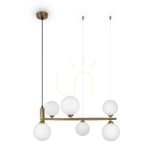 Pendellampa Maytoni Ring MOD013PL-06BS1 Ø58 cm, 6×G9, mässing small 7