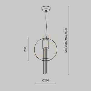 FLUSSO taklampa P095PL-01BZ1 Maytoni small 7