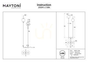 THE SIXTH SENSE golvlampa Z020FL-L12BK Maytoni small 7