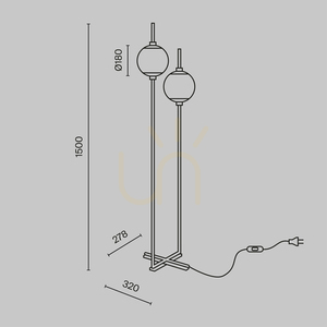 THE SIXTH SENSE golvlampa Z020FL-L12BK Maytoni small 8