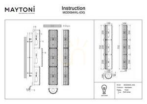 FACET vägglampa MOD094WL-03G Maytoni small 7