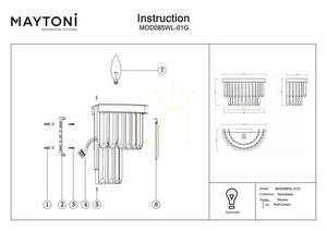 Vägglampa REVERO MOD085WL-01G Maytoni small 3