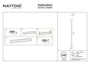 EDGE ljusstolpe O415FL-L15GR3K IP65 Maytoni small 4