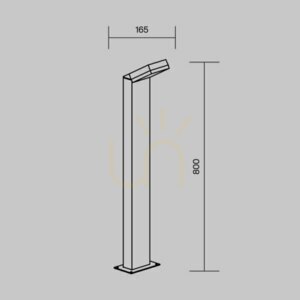 PASO-ljusstolpe O595FL-L12B3K IP54 Maytoni small 8