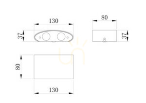 STRATO vägglampa O417WL-L4GR3K IP54 Maytoni small 5
