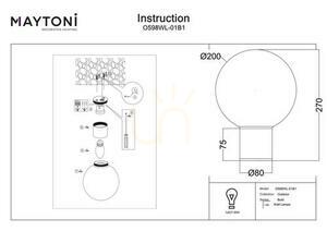 BOLD vägglampa för utomhusbruk O598WL-01B1 IP54 Maytoni small 5
