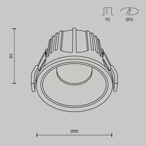 ALFA LED infälld takarmatur DL043-01-15W4K-D-RD-W Maytoni small 7