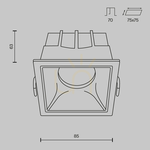 ALFA LED infälld takarmatur DL043-01-15W3K-SQ-W Maytoni small 7