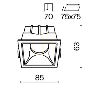 ALFA LED infälld takarmatur DL043-01-15W3K-SQ-W Maytoni small 9