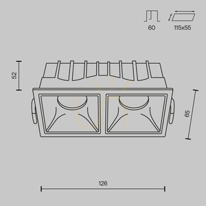 ALFA LED infälld takarmatur DL043-02-10W4K-SQ-WB Maytoni small 7