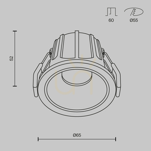 ALFA LED infälld takarmatur DL043-01-10W4K-D-RD-WB Maytoni small 7