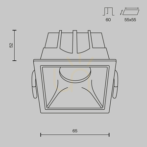 ALFA LED infälld takarmatur DL043-01-10W4K-D-SQ-WB Maytoni small 7