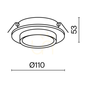 HOOP infälld takarmatur DL086-GX53-RD-W Maytoni small 8