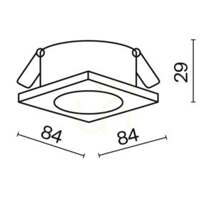 STARK infälld takarmatur DL083-01-GU10-SQ-W IP65 Maytoni small 8
