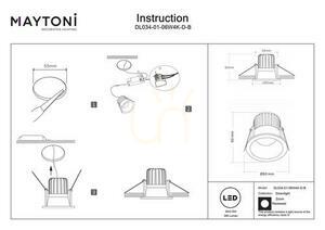 ZOOM infälld takarmatur DL034-01-06W4K-D-B IP65 Maytoni small 6