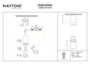 Plafond ZOOM C029CL-01-S-W IP54 Maytoni small 5