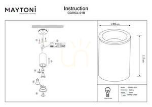 Plafond ZOOM C029CL-01B IP54 Maytoni small 6