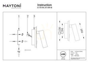 Vägglampa IOS 176 C175-WL-01-6W-B Maytoni small 11