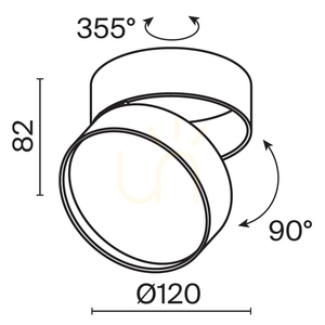 Maytoni Onda C024CL-L18B4K svart LED-taklampa 18 W 4000 K 12 cm small 10