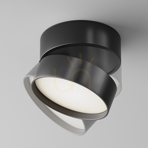 Maytoni Onda C024CL-L18B4K svart LED-taklampa 18 W 4000 K 12 cm small 3