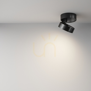 Maytoni Onda C024CL-L18B4K svart LED-taklampa 18 W 4000 K 12 cm small 4