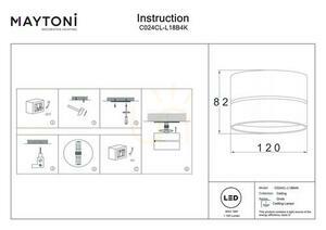 Maytoni Onda C024CL-L18B4K svart LED-taklampa 18 W 4000 K 12 cm small 7