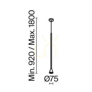 Vit Maytoni Arrow P064PL-01W GU10 10 W pendellampa small 7