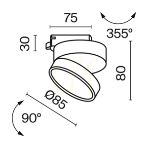 Vit Technical ONDA TR007-1-12W4K-W LED-skenstrålkastare 12 W 4000 K small 11