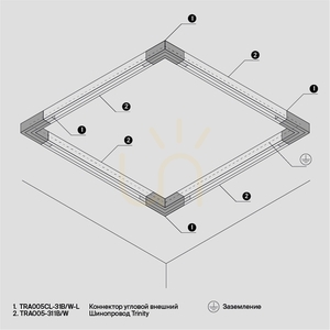 TRINITY TRA005CL-31W-L samlingsskenekontakt Maytoni small 2