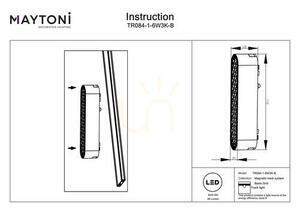 Magnetisk LED-skenarmatur Maytoni Basis Grid Radity TR084-1-6W3K-B svart 6 W 3000 K small 6