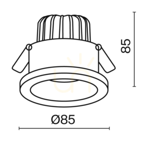 ZOOM infälld takarmatur DL034-L12W4K-W IP65 Maytoni small 9