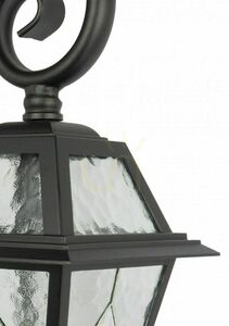 Utomhus vägglampa SU-MA svart aluminium glas K 3012/1/N small 1
