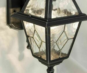 Utomhus vägglampa SU-MA svart aluminium glas K 3012/1/N small 6