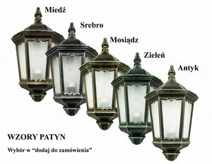 Utomhusstående trädgårdslampa SU-MA svart patina glas 47 cm K 4011/1/N small 4