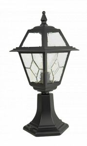 Utomhusstående trädgårdslampa SU-MA svart patina glas 47 cm K 4011/1/N small 0