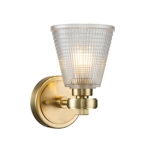 Kontrollera Vägglampa Gunnislake, 1 ljuskälla, borstad mässing, Elstead