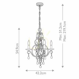 Ljuskrona Chateau - 4 ljuskällor - Mocha Bronze Elstead small 8