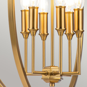 Taklampa Corinne stor – 6 ljus – polerad mässing Elstead small 3