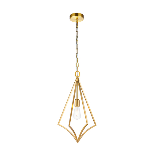 Kontrollera Pendellampa Elstead Nico FE-NICO-P-M-BB brunerad mässing, stålbur, 1xE27, 35 cm
