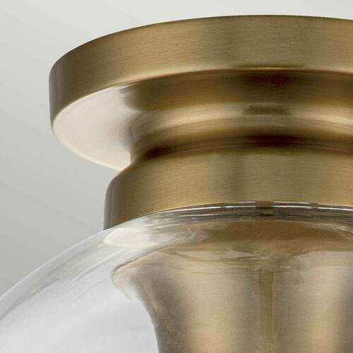 Kontrollera Plafond Elstead Tabby FE-TABBY-F-BB brunerad mässing E27 22 cm