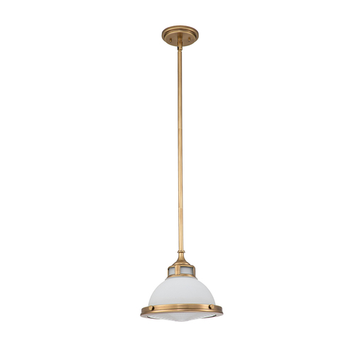Kontrollera Liten pendellampa Amelia - 1 ljuskälla - Mässing Heritage Brass Elstead